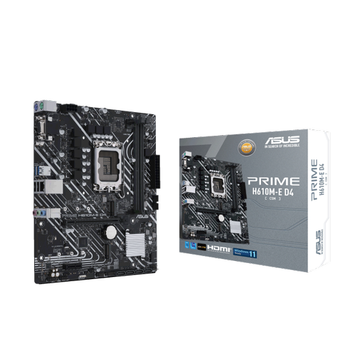 Asus PRIME H610M-E D4-CSM Sc-1700 H610 DDR4 500Mhz 2xM.2 1GB LAN mATX INTEL Anakartt
