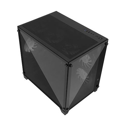 Frisby FC-9505G PHOENIX PSU YOK 6x12cm RGB Fanl Siyah Mid Tower Oyuncu Kasas