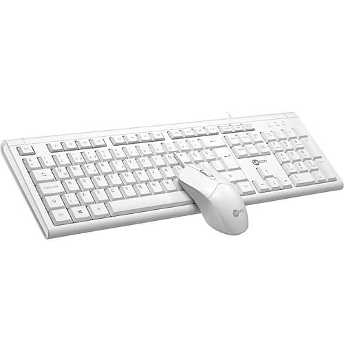 Lenovo LECOO CM101 USB Q TR Multimedia Beyaz Kablolu Klavye Mouse Set