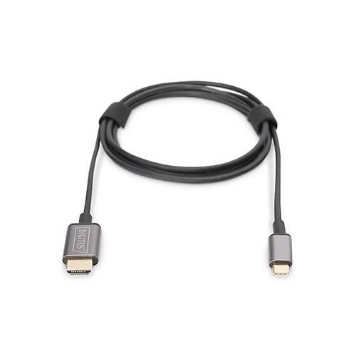 Digitus DA-70821 1.8 Mt USB Type-C to HDMI Erkek-Erkek 4K 30Hz Metal Dntrc Kablo