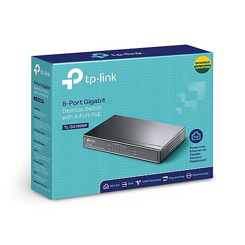 Tp-Link TL-SG1008P 8 Port Gigabit 4 Port PoE 65.2W Masast PoE Switch