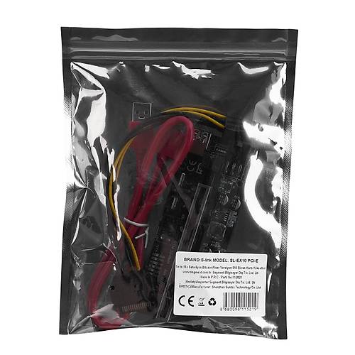 S-link SL-XE20 PCI-E1x to 16x Sata 6Pin Bitcoin Riser Versiyon 10S Plus Ekran Kart� Y�kseltici