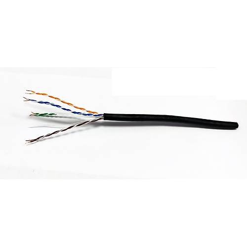 Beek BC-500-FU6-OD 500 Mt Cat6 F-UTP AWG23 PE Jack Siyah Data Kablosu