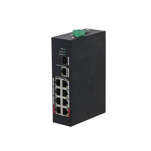Dahua PFS3110-8ET-96 8 Port 10/100Mbps Poe 1 Port uplink 1 Port SFp 96W Endstriyel PoE Switch