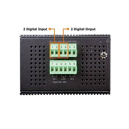 Planet PL-IGS-10020HPT 8 Port Gigabit PoE 2 Port SFP 270W PoE Endstriyel Switch