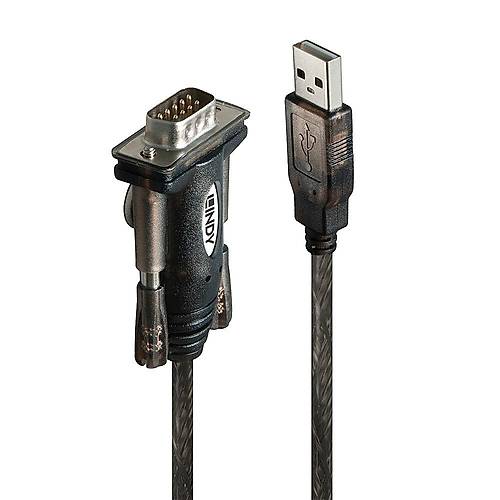 Lindy LIN-42855 USB 2.0 to RS232 Erkek-Erkek D�n��t�r�c� Kablo
