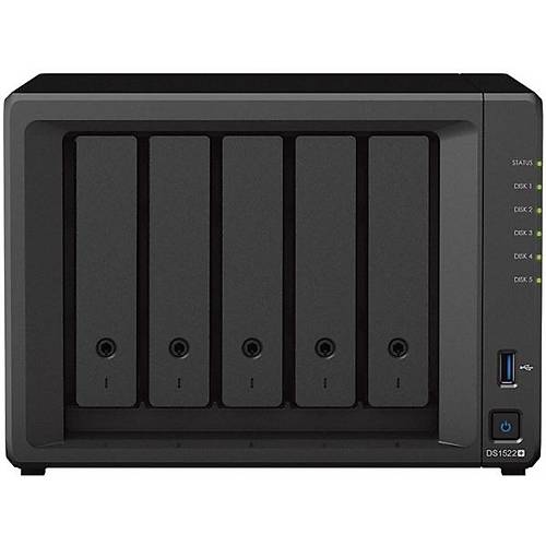 Synology DS1522 PLUS AMD Ryzen R1600 8GB DDR4 5x3.5 inch HDD 2xM.2 4xLAN A Depolam NAS