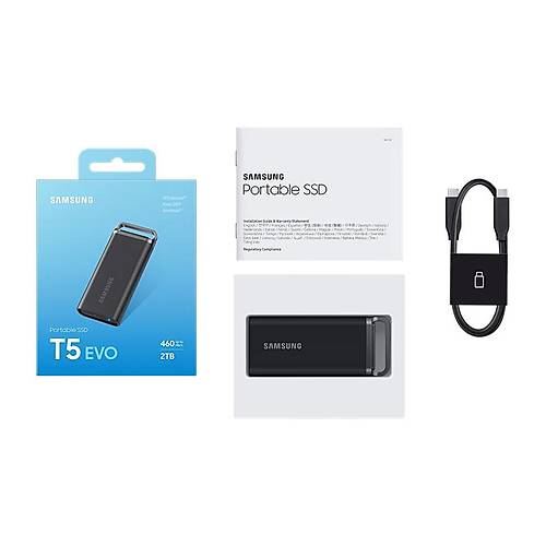 Samsung MU-PH2T0S/WW T5 EVO 2 TB USB 3.2 Type C Mini Tanabilir Siyah SSD Harddisk
