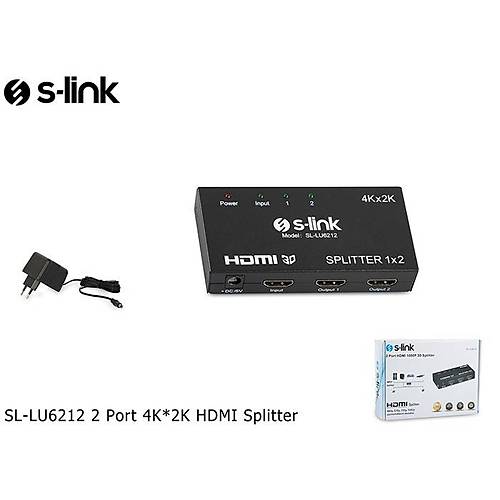 S-Link SL-LU6212 1 Port Giri� 2 Port ��k�� HDMI to HDMI 4K 2K HDMI G�r�nt� �oklay�c�