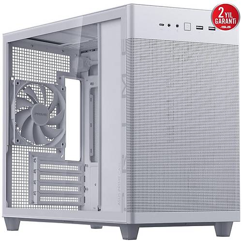 Asus PRIME AP201 PSU YOK Toz Filitreli 360mm Soutucu 338mm VGA Destekli Beyaz micro ATX Kasa