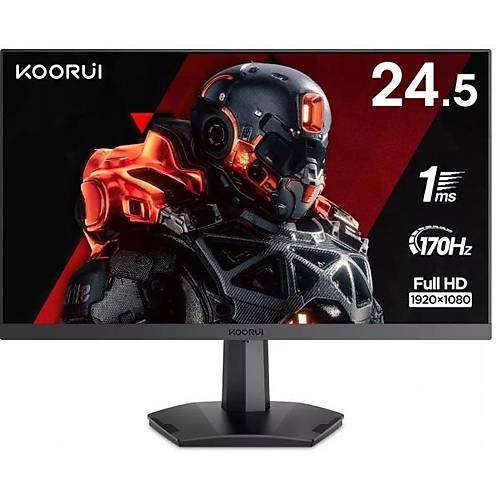 Koorui 25E3A 24.5 inch 1920x1080 1ms 170Hz HDMI DP Siyah Oyuncu Monitr