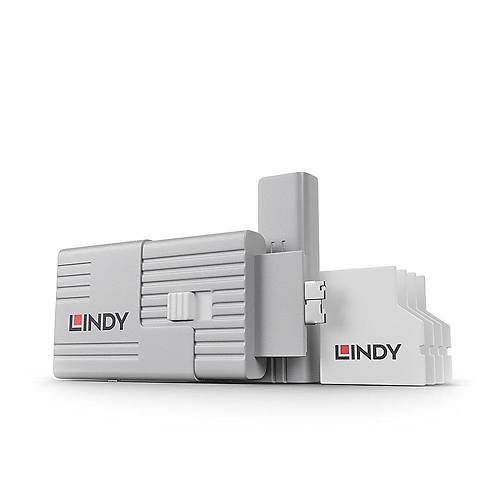 Lindy LIN-40478 SD Beyaz 4 Adet Port Kiliti ve 1 Adet Anahtar