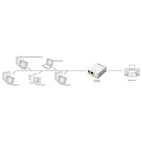 Digitus DN-13001-1 1 Port Fast Ethernet to 1 Port DB36 LPT Print Server Yaz�c� Payla��m Cihaz�