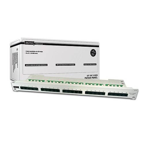 Digitus DN-91325-1 25 Port 1U CAT3 Zrhsz Isdn Siyah Patch Panel
