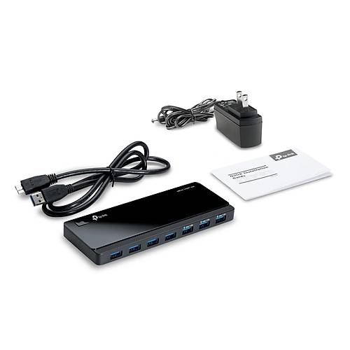 Tp-Link UH700 USB 3.0 to 7 Portlu USB 3.0 Siyah USB oklayc Hub