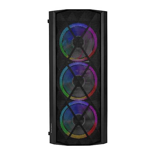 Everest BUMPY PSU YOK 4x12cm RGB Fanl� Tempered Caml� ATX Mid-Tower Gaming Oyuncu Kasas�
