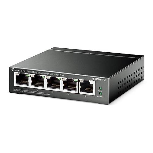 Tp-Link TL-SG1005PE 5 Port Gigabit 4 Port PoE+ 65W  Masa�st� PoE Switch