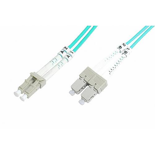 Beek BC-FO-5LCSC-0.5/3 0.5 Mt LC-SC 50/125 OM3 Multimode Duplex Patch Cord Kablo