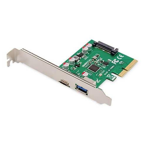 Digitus DS-30225 1 Port USB 3.0 1 Port USB Type C 10GB/s PCI Expres Kart