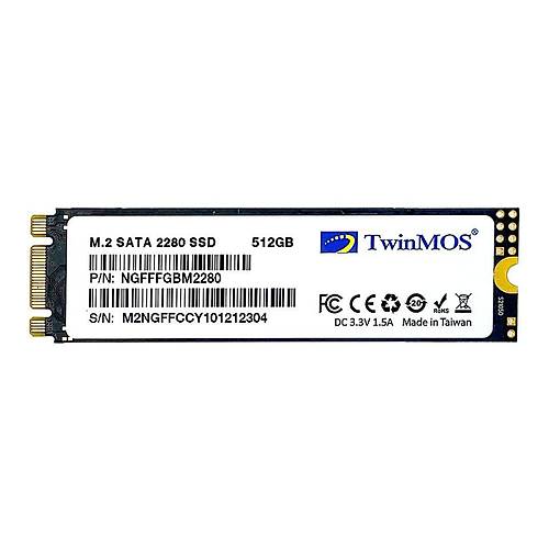 Twinmos NGFFFGBM2280 512 GB 580-550MB/s  M2 SATA 22x80 SSD Harddisk