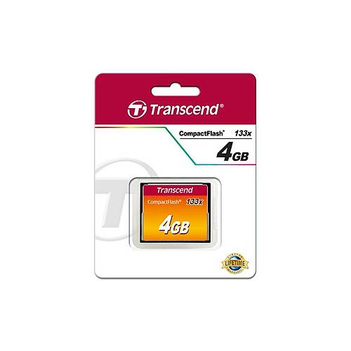 Transcend TS4GCF133 4 GB CF133 133X 50/20Mb/s CompactFlash Haf�za Kart�