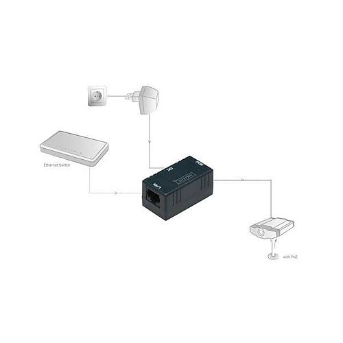 Digitus DN-95002 PoE Pasif Power Injector Kutusu Adapt�r Ayr�c� Al�nmal�d�r