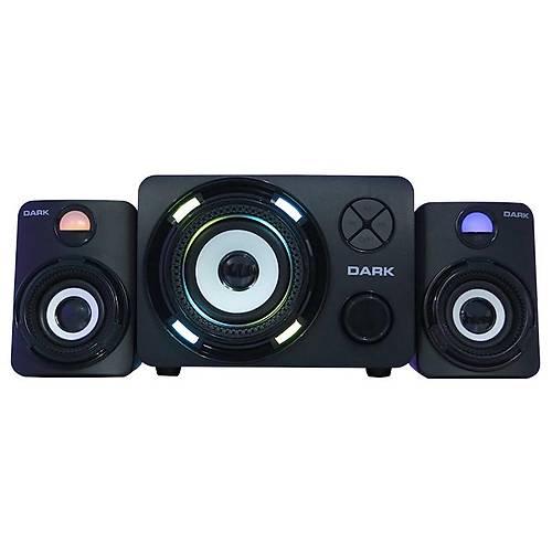 Dark DK-AC-SP214 2+1 11W RMS 3.5mm Jak Balantl Ledli Titreimli Multimedia Hoparlr