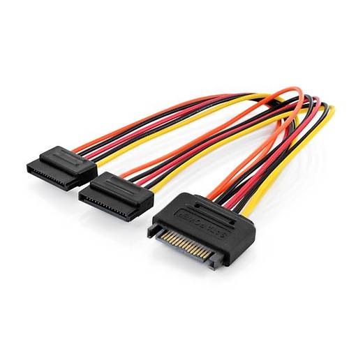 Digitus AK-430405-003-M 0.3 Mt SATA 15 pin to 2 x sata 15 Pin Erkek-Dii SATA G Kablosu