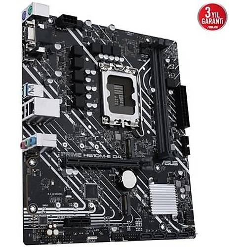 Asus PRIME H610M-E D4-CSM Sc-1700 H610 DDR4 500Mhz 2xM.2 1GB LAN mATX INTEL Anakartt