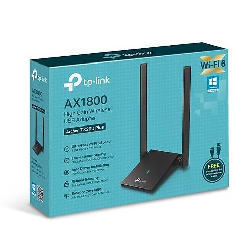 Tp-Link ARCHER-TX20U-PLUS AX1800 2Antenli Usb Kablosuz A Adaptr