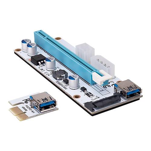 S-Link SL-EX10 PCIe to 16x SATA 6 Pin Bitcoin Riser Ekran Kart Ykseltici