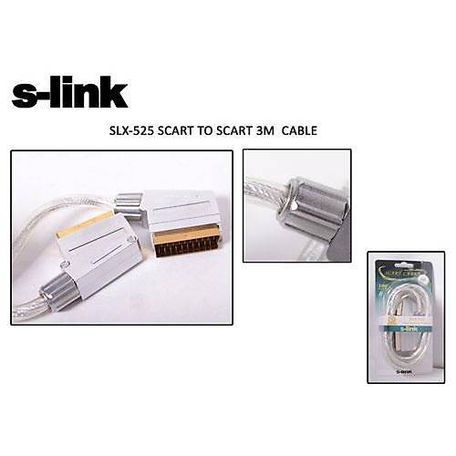 S-Link SLX-525 3 Mt SCART to SCART Altn Ulu Erkek-Erkek Altn Scart Kablo