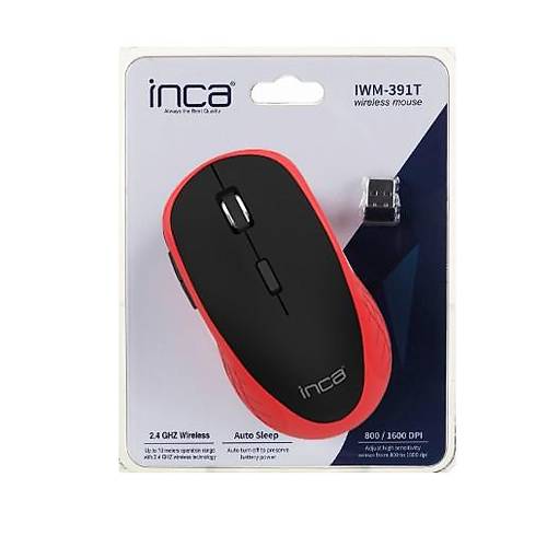 Inca IWM-391T 1600Dpi 6 Tu�lu Rubber Siyah Turuncu Kablosuz Mouse