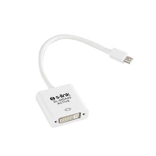 S-Link SL-MDA40 mini DISPLAY PORT to DVI 24+5 Active Erkek-Dii Dntrc Adaptr