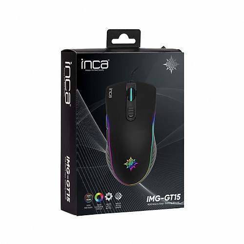 Inca IMG-GT15 USB 4800Dpi 7 Tu�lu RGB Macro Keys Professional Kablolu Oyuncu Mouse