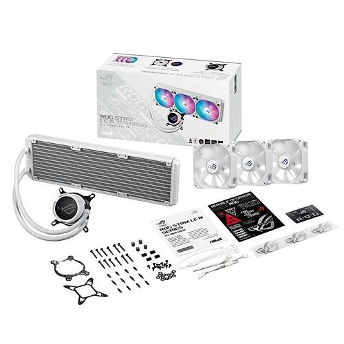 Asus ROG STRIX LC III 360 ARGB WHT 3x12cm ARGB Fanl� INTEL-AMD Beyaz S�v� Sa�utmal� ��lemci Fan�
