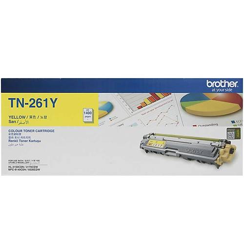 Brother TN-261Y 1.400 Sayfal�k Orijinal Sar� Lazer Toner