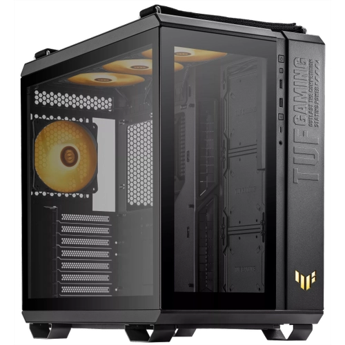 Asus TUF GAMING GT502 PSU YOK Panaromik micro ATX Siyah Bilgisayar Kasas�