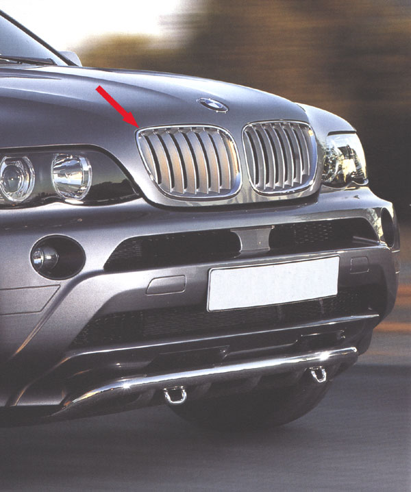 BMW E53 X5 ÖN PANJUR SETİ TİTAN MAT KROM 2000-2003