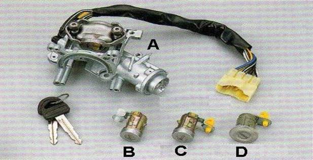 SUZUKI VITARA KONTAK KİLİT SETİ (3LÜ) (KONTAK/KAPI/BAGAJ) (TERMİKLİ) 1988-1998