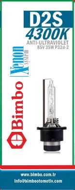 D2S 4300K 35W  XENON AMPÜL  ANTİ-ULTRAVIOLET GARANTİLİ