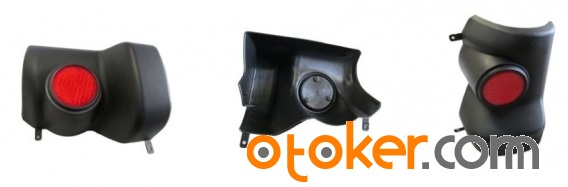 MITSUBISHI L200 PICK UP ARKA TAMPON UCU SOL REFLEKTÖRLÜ/SİYAH PLASTİK EURO BODY 2006-2009