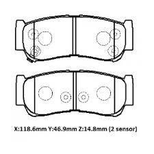 HYUNDAI SANTA FE ARKA FREN BALATASI DİSK 116,8X48,4X14,4 DAIWA 2010-2011