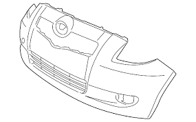 TOYOTA YARIS  ÖN TAMPON SİYAH SİS DELİKLİ 2006-2009