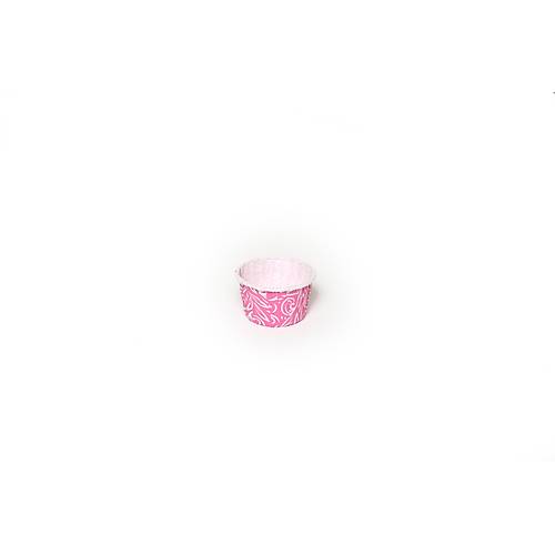 Muffin Kek Kaps�l; �i�ek Desenli, Petli, Pembe