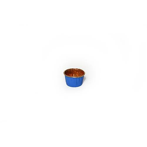 Muffin Kek Kaps�l; Gold Desenli, Petli, Lacivert